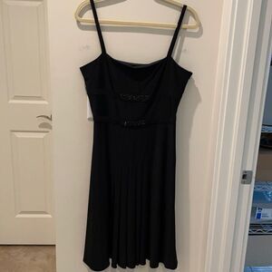 Nine West dress black spaghetti straps mini 12